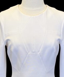 CUSHNIE ET OCHS Fit and Flare Dress in White (6) 8
