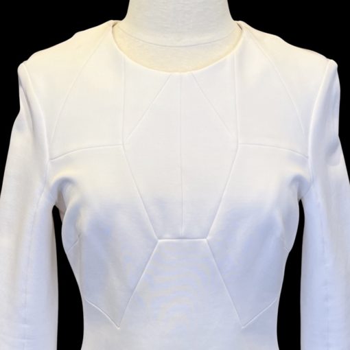 CUSHNIE ET OCHS Fit and Flare Dress in White (6) 2