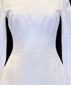CUSHNIE ET OCHS Fit and Flare Dress in White (6) 9