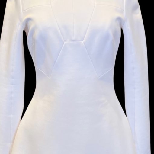 CUSHNIE ET OCHS Fit and Flare Dress in White (6) 3