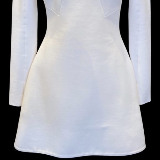 CUSHNIE ET OCHS Fit and Flare Dress in White (6) 4