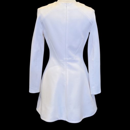 CUSHNIE ET OCHS Fit and Flare Dress in White (6) 5