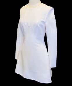 CUSHNIE ET OCHS Fit and Flare Dress in White (6) 12