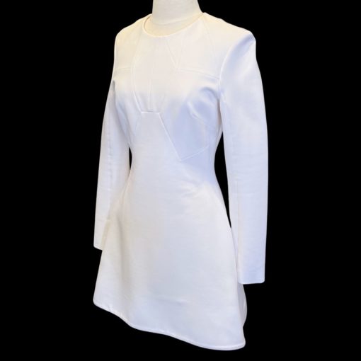 CUSHNIE ET OCHS Fit and Flare Dress in White (6) 6