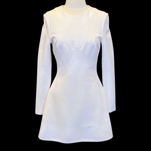 CUSHNIE ET OCHS Fit and Flare Dress in White (6) 7