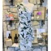 ELIZABETH KENNEDY Floral Dress in White and Green (6) 9