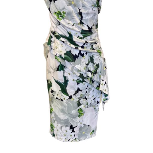 ELIZABETH KENNEDY Floral Dress in White and Green (6) 3