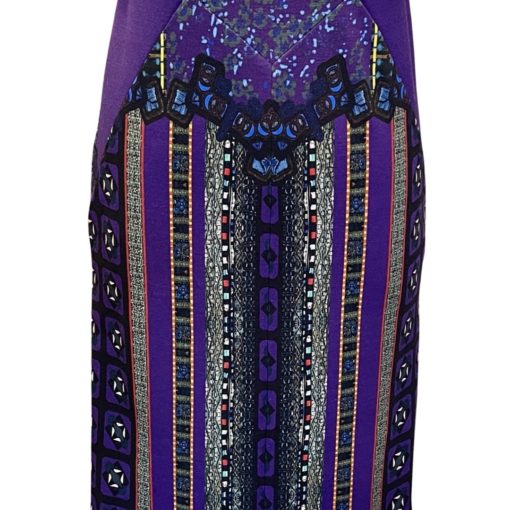 ETRO Print Cap Sleeve Dress in Purple (42) 3