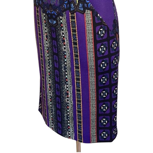 ETRO Print Cap Sleeve Dress in Purple (42) 8
