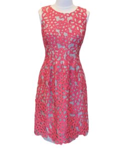 LELA ROSE Floral Dress in Coral and Sand (4) 7