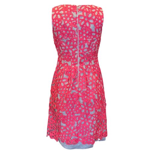 LELA ROSE Floral Dress in Coral and Sand (4) 4