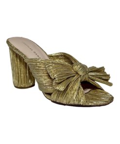 LOEFFLER RANDALL Eugenia Block Heels in Gold (5.5) 6