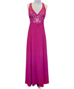 MARCHESA NOTTE Embroidered Gown in Pink (4) 8