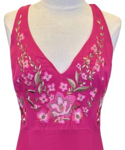MARCHESA NOTTE Embroidered Gown in Pink (4) 9