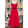 MARCHESA NOTTE Tulle Velvet Gown in Red (8) 10