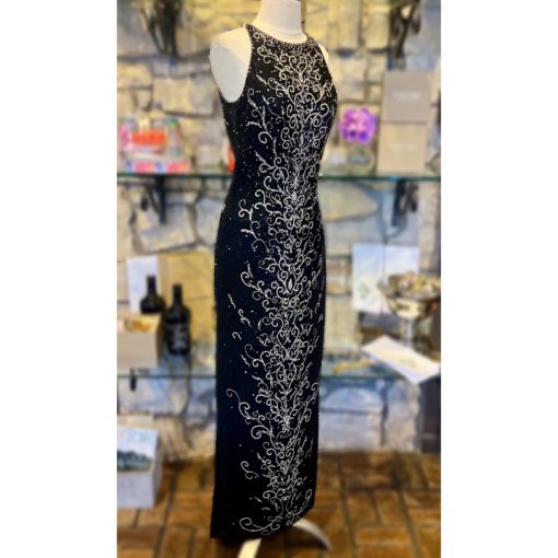 MICHAEL CASEY Beaded Gown in Black (6) 1