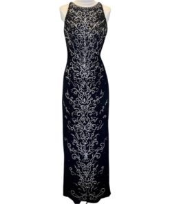 MICHAEL CASEY Beaded Gown in Black (6) 7