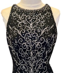 MICHAEL CASEY Beaded Gown in Black (6) 8