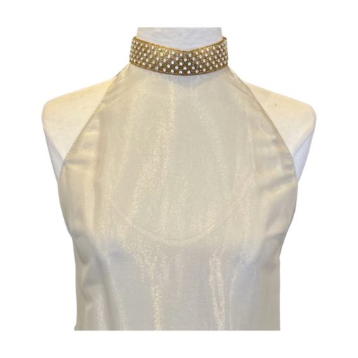 MIU MIU Crystal Metallic Dress in Gold (2) 2