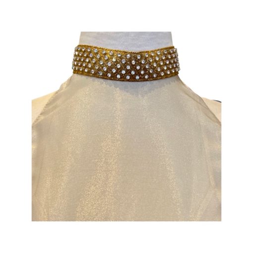 MIU MIU Crystal Metallic Dress in Gold (2) 3