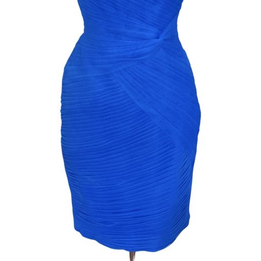 MONIQUE LHUILLIER Tulle Cocktail Dress in Cobalt Blue (Fits 4-6) 3