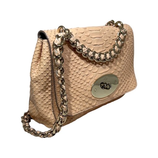 MULBERRY Lily Top Handle Bag in Peach Snakeskin 2