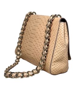 MULBERRY Lily Top Handle Bag in Peach Snakeskin 8
