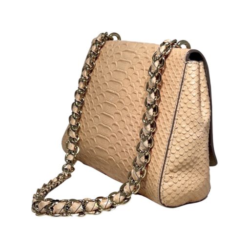 MULBERRY Lily Top Handle Bag in Peach Snakeskin 4