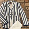 ROBERTO CAVALLI Stripe Jacket in Blue and Ivory (6) 8