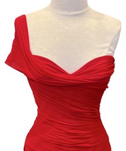 ROMONA KEVEZA One Shoulder Gown In Red (2) 9