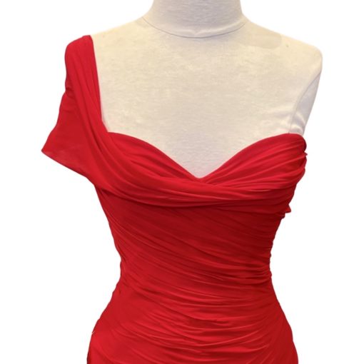 ROMONA KEVEZA One Shoulder Gown In Red (2) 2