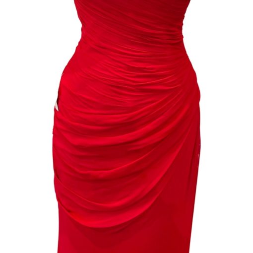 ROMONA KEVEZA One Shoulder Gown In Red (2) 3