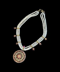 Custom Pearl Diamond Pendant Necklace in 18-22k Gold 7