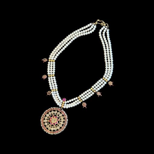 Custom Pearl Diamond Pendant Necklace in 18-22k Gold 3