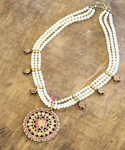 Custom Pearl Diamond Pendant Necklace in 18-22k Gold 8