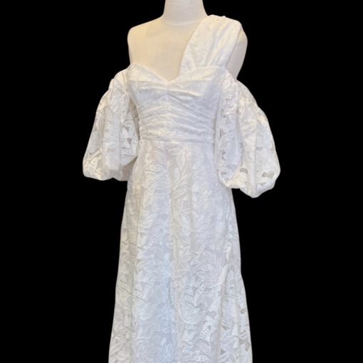 SELF PORTRAIT Floral Dress in White (6) 4