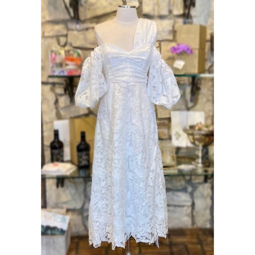 SELF PORTRAIT Floral Dress in White (6) 1