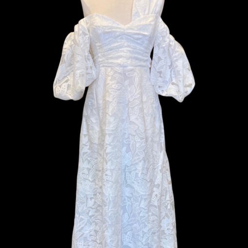 SELF PORTRAIT Floral Dress in White (6) 7