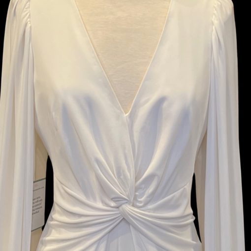 SELF PORTRAIT Jersey Dress in White (8) 2