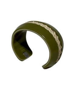 TODS Braided Cuff in Olive and Nude 5
