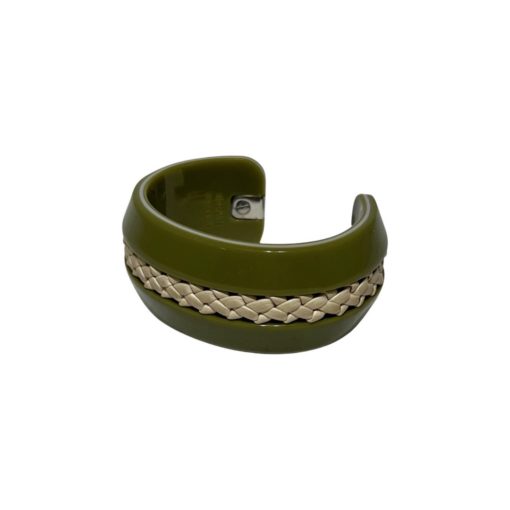 TODS Braided Cuff in Olive and Nude 1