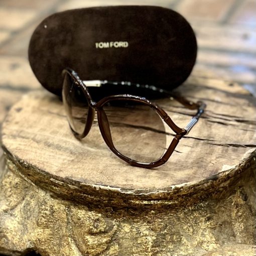 TOM FORD Simone Bamboo Sunglasses in Brown 1