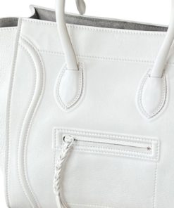 CELINE Phantom Bag in White Supple Leather 6