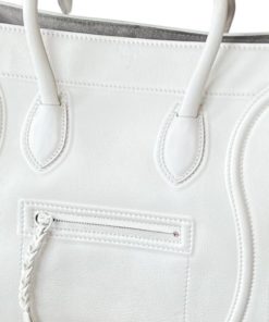 CELINE Phantom Bag in White Supple Leather 7