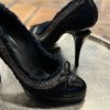 CHANEL Boulce Fringe Cap Toe Pumps in Black and Navy (37.5) 11