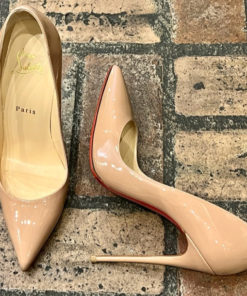 Christian Louboutin Patent So Kate Pumps in Nude