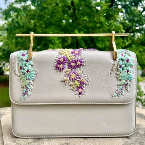 M2MALLETIER La Fleur Du Mal Floral Top Handle Bag 1
