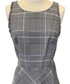 PHILLIP LIM 2.0 Houndstooth Dress in Black, White and Blue (4) 9