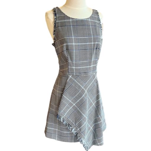 PHILLIP LIM 2.0 Houndstooth Dress in Black, White and Blue (4) 5