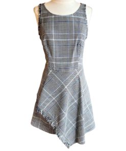 PHILLIP LIM 2.0 Houndstooth Dress in Black, White and Blue (4) 12